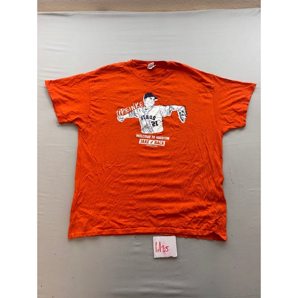 Gildan Other - Gildan Houston Astros Zack Greinke Take It Back Orange Graphic T-Shirt XL